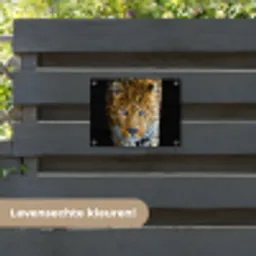Luipaard - Dieren - Portret - Wilde dieren - Zwart tuinposter los doek klein -sfeer3