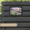 Uitzicht op Lavendelveld bij Zonsondergang tuinposter los doek klein -sfeer3