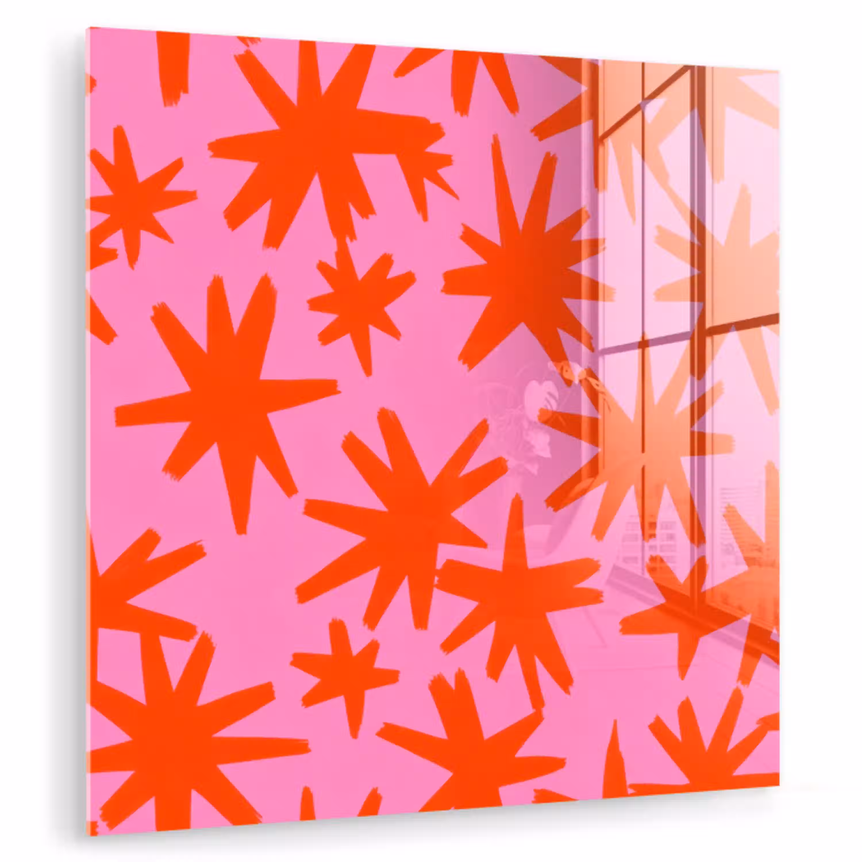 Modern - Sterren - Roze plexiglas 5mm klein 11 -zzzproduct_nieuw