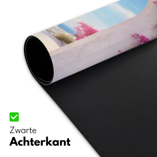Zee - Roze - Bloemen - Poort Muismat XXL klein -sfeer2