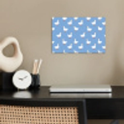 Ganzen - Elegant - Blauw poster papier klein 62 -sfeer1