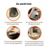 Ovaal - Vis - Geel - Schubben Inductie beschermer vinyl 3mm klein -zzzzzzz-td-werking