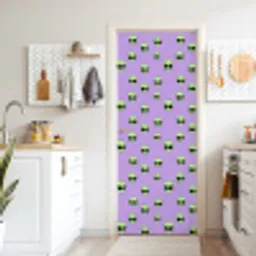 Alien - Retro - Lila deurposter klein 289 -sfeer5