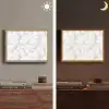 Wit - Marmer - Grijs Light Box met batterij (Wandlamp) middel 907 -sfeer3