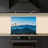 Luchtballonnen - Bergen - Zonsopgang - Landschap keuken achterwand spatscherm klein -sfeer1