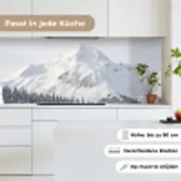 Berg - Sneeuw - Winter - Natuur - Wit keuken achterwand 2 middel -sfeer4_DE