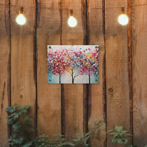 Kunst - Bomen - Natuur - Acryl tuinposter los doek klein -sfeer1