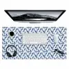 Diamant - Patroon - Blauw - Wit Muismat XXL klein 681 -3d