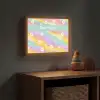 Madeliefjes - Kleurrijk - Pastel Light Box met batterij (Wandlamp kind) middel -sfeer5_kind