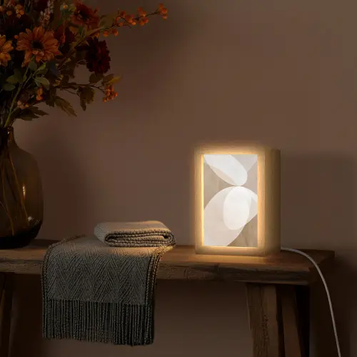 Ovale vormen - Transparant - Zachte overgang Light Box met kabel (Tafellamp) klein -sfeer4