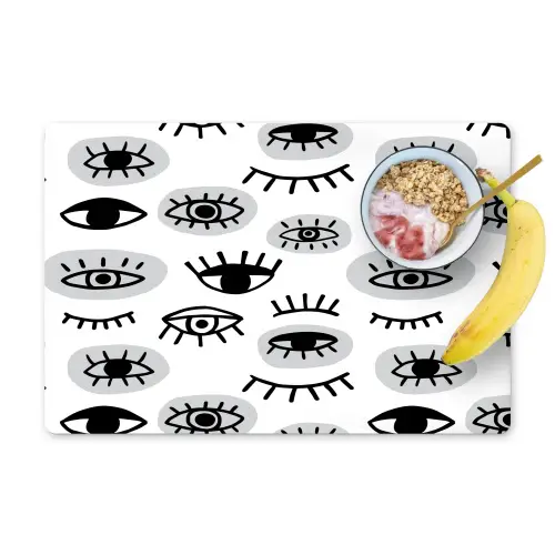Ogen -  Gestileerd - Expressief Placemat vinyl groot 368 -zzzproduct_Kitchenyeah-website