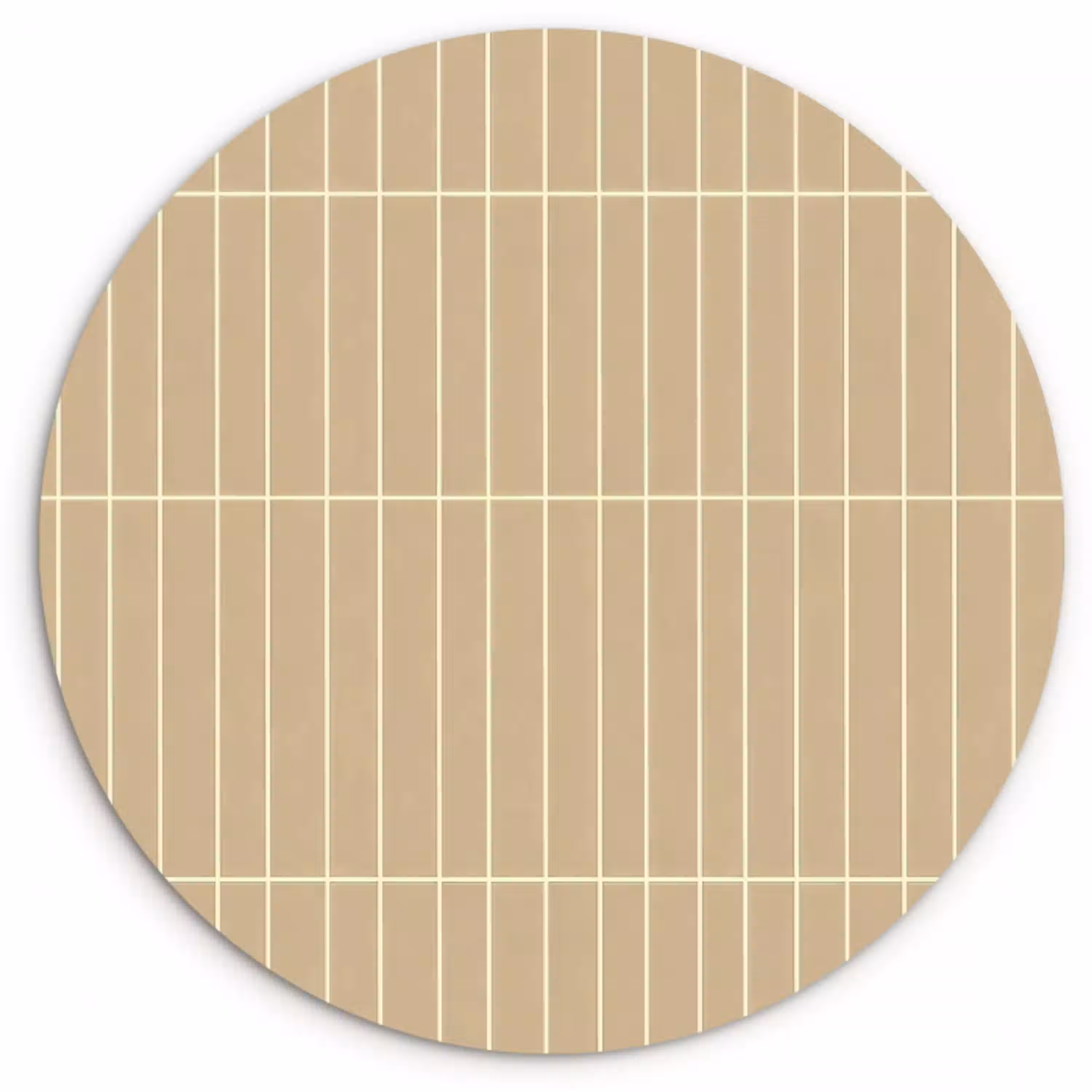 Verticaal - Wandtegel - Zand - Beige Wandcirkel kunststof plaat 5mm dik klein 188 -3d