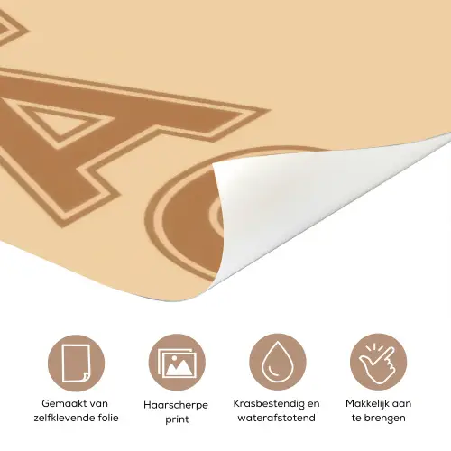 Swag - Bruin - Beige deurposter klein -closeup_NL