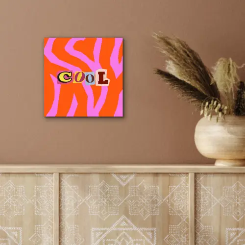 Zebraprint - Grafisch - COOL - Oranje aluminium wit klein -sfeer4