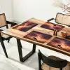 Olifanten - Grasland - Zonsondergang Placemat vinyl groot -zzsfeer4_Kitchenyeah-website