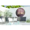 Doorkijk - Parijs - Eiffeltoren - Roze - Kersenbloesem Wandcirkel tuinposter met ringen klein -buiten2