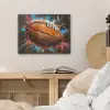 Graffiti - Rugby - Kleurrijk - Rugbybal PET vilt klein -sfeer3