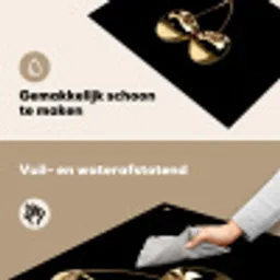 Kersen - Zwart - Goud - Chrome Inductie beschemer met haakjes klein -ky-schoon-nl