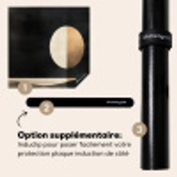 Maan - Cirkel - Goud Inductie beschermer vinyl 3mm middel -zzzzzzz-induclip_FR