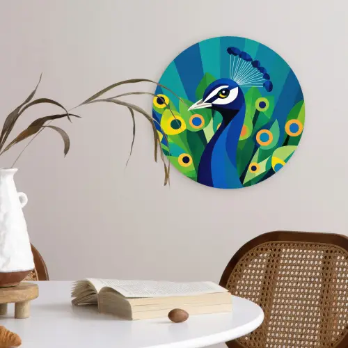 Pauw - Cirkels - Blauw Wandcirkel kunststof plaat 5mm dik klein -sfeer4