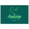c'est la fucking vie - Groen - Handgeschreven poster papier klein -3d