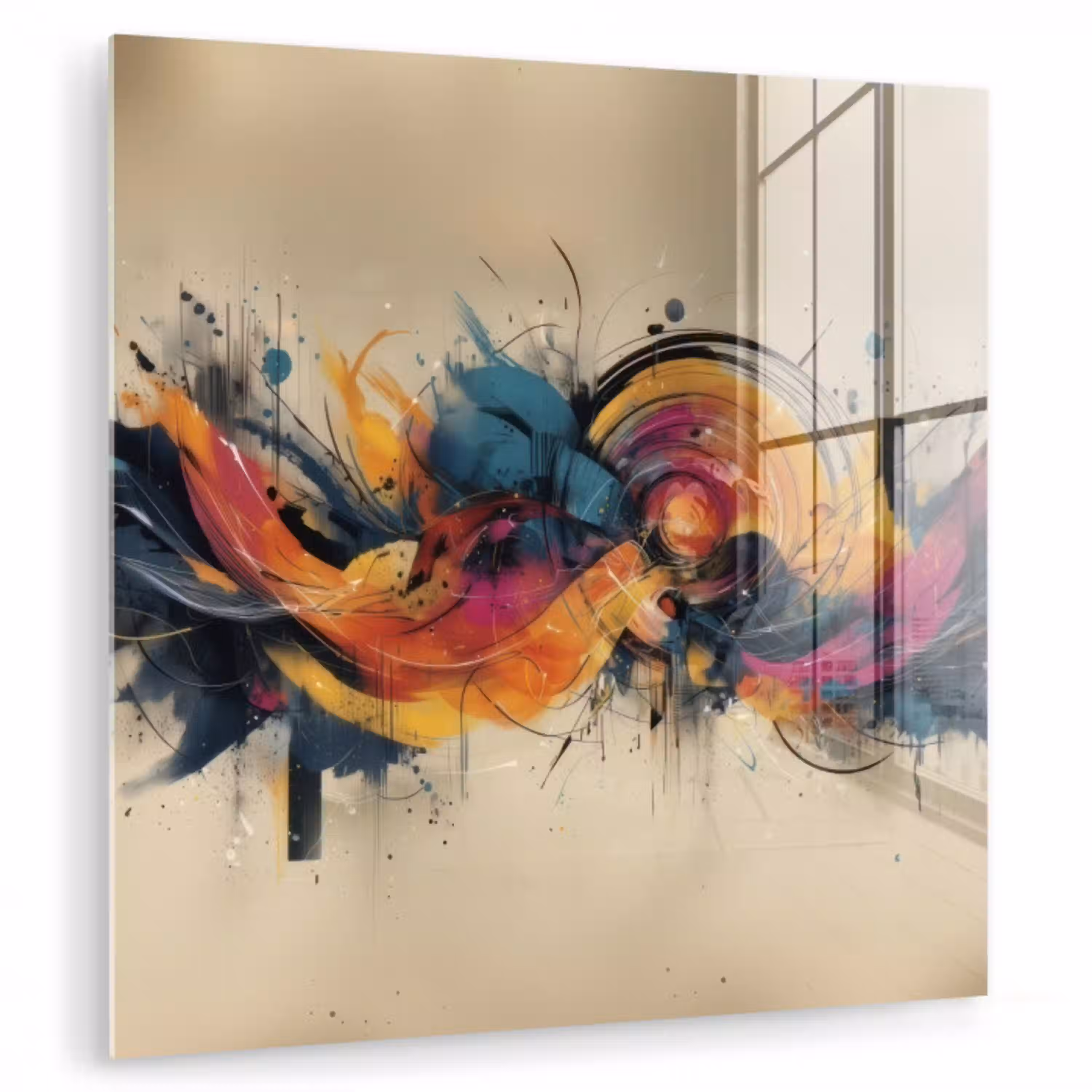 Explosie - Kleurrijk - Vormen - Abstract plexiglas 5mm klein -zzzproduct_nieuw