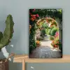 Doorkijk - Bloemen - Natuur - Bloementuin canvas 2cm klein -sfeer4