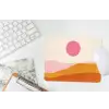 Zon - Heuvels - Abstract - Roze muismat rubber klein -witbureau
