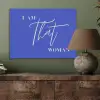 Blauw - I am that woman - Sierlijk - Minimalistisch PET vilt klein -sfeer2