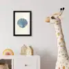 Ribbels - Blauw - Schelp fotolijst zwart zonder passe partout klein -usfeer4_kinderkamer