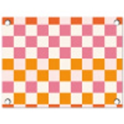 Vierkant - Patroon - Oranje tuinposter los doek klein 239 -3d
