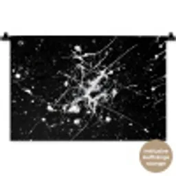 Verfspatten - Wit - Abstract - Explosie Wandkleed katoen klein -t3d_DE
