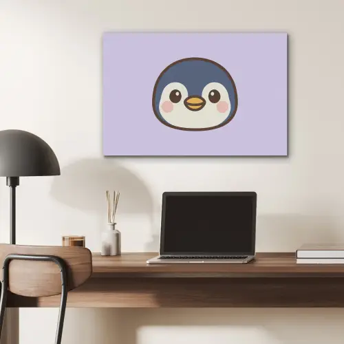 Pinguïn - Paars - Schattig PET vilt middel -sfeer5
