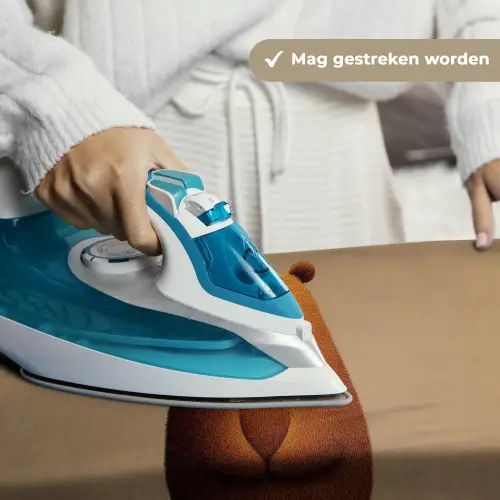 Beer - Minimalistisch - Bruin Wandkleed katoen klein -sfeer9