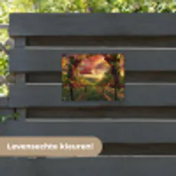 Wijngaard - Druiven - Zonsondergang tuinposter los doek klein -sfeer3