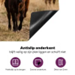 Runderen - Kudde - Landschap - Weide - Rustig Inductie beschermer vinyl 3mm klein -zzzzzzz-cc-onderkant