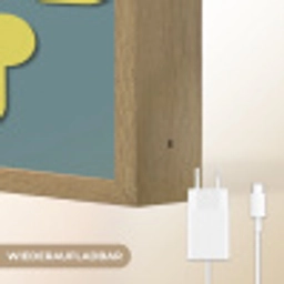 Chill out - Geel - Blauw Light Box met batterij (Wandlamp) middel -USP_websiteoplaadbaarDE
