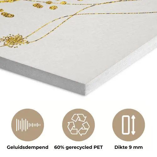Abstract - Goud - Natuur - Kunst PET vilt klein -closeup_NL
