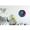 Zingende man - Glitterjas - Microfoon Wandcirkel aluminium klein -kinderkamer