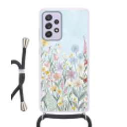 Weidebloemen - Illustratie - Kleurrijk Hoesje Samsung Galaxy A52 5G met koord klein -3d