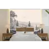 Mistig - Berglandschap - Illustratie fotobehang vinyl groot -bed