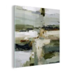 Penseelstreken - Groen - Abstract - Japandi plexiglas 5mm klein -z3d
