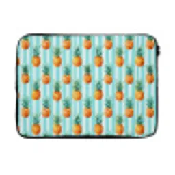 Ananas - Strepen - Groen laptophoes neopreen klein 279 -3d