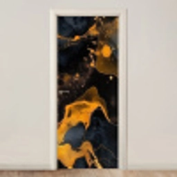 Marmer - Goud - Zwart - Abstract - Modern deurposter klein -3d_beige
