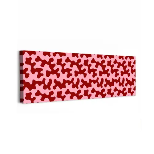 Modern - Abstract - Rood canvas 2cm klein 828 -z3d