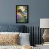 Tuinhuisje - Blauw - Bloemen fotolijst zwart zonder passe partout klein -sfeer3