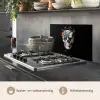 Bloemen - Schedel - Kleurrijk keuken achterwand spatscherm klein -usp_NL