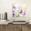 Lavendel - Vlinder - Bloemen aluminium wit klein -sfeer1