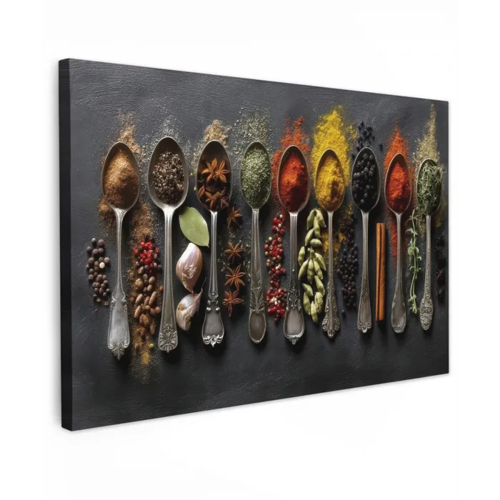 Lepels - Specerijen - Kaneel - Chili canvas 2cm klein -z3d