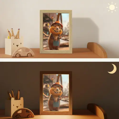 Bever - Bouw - Bouwhelm - Dier Light Box met kabel klein -sfeer3_kind